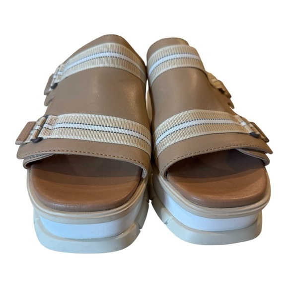 SOREL Joanie III Slide Sandals in Neutral Beige White Platforms Comfort Size 8.5 - Picture 14 of 16